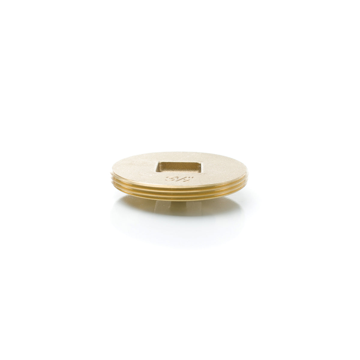 PASCO 1856 Countersunk Square Cleanout Plug, 3-1/2 in, Brass