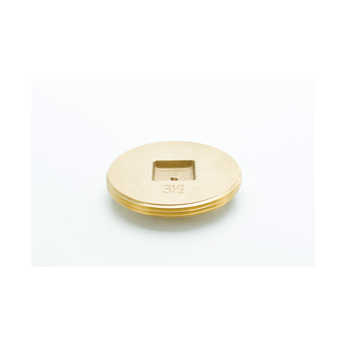 Countersunk Square Tapped Cleanout Plug - 3-1/2" - Brass
