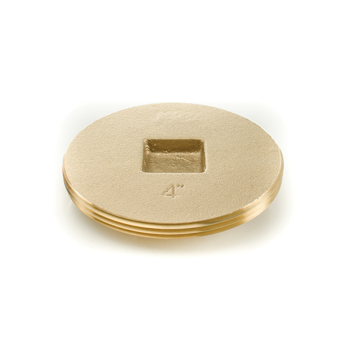 PASCO 1857 Countersunk Square Cleanout Plug, 4 in, Brass
