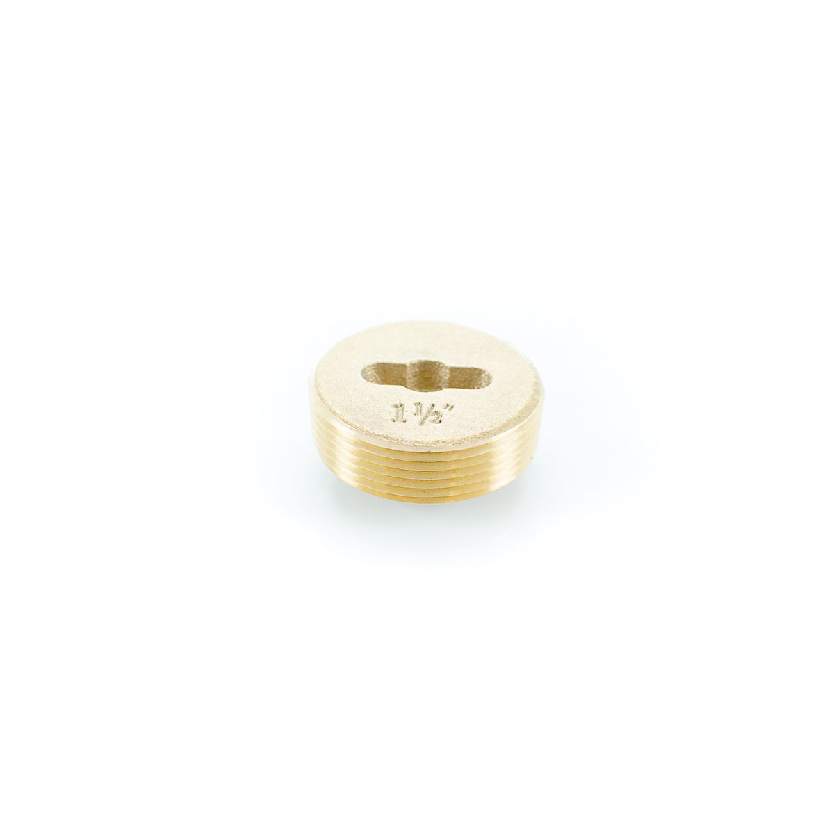 PASCO 1864 Countersunk Slot Cleanout Plug, 1-1/2 in, Brass