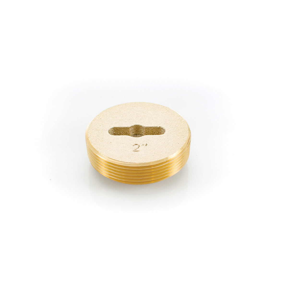 PASCO 1865 Countersunk Slot Cleanout Plug, 2 in, Brass
