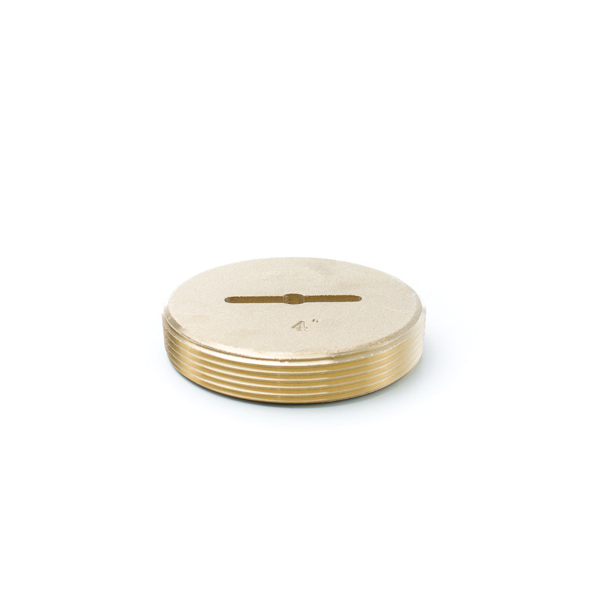 PASCO 1869-NT Countersunk Slot Not-Tapped Cleanout Plug, 4 in, Brass