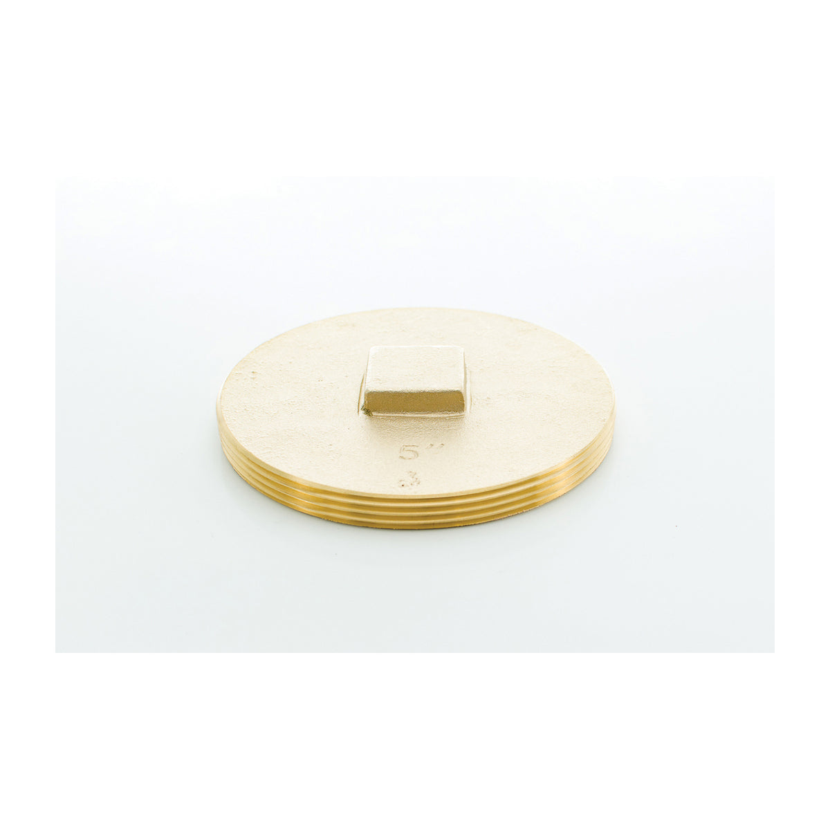 Raised Head Cleanout Plug - 5" - Brass