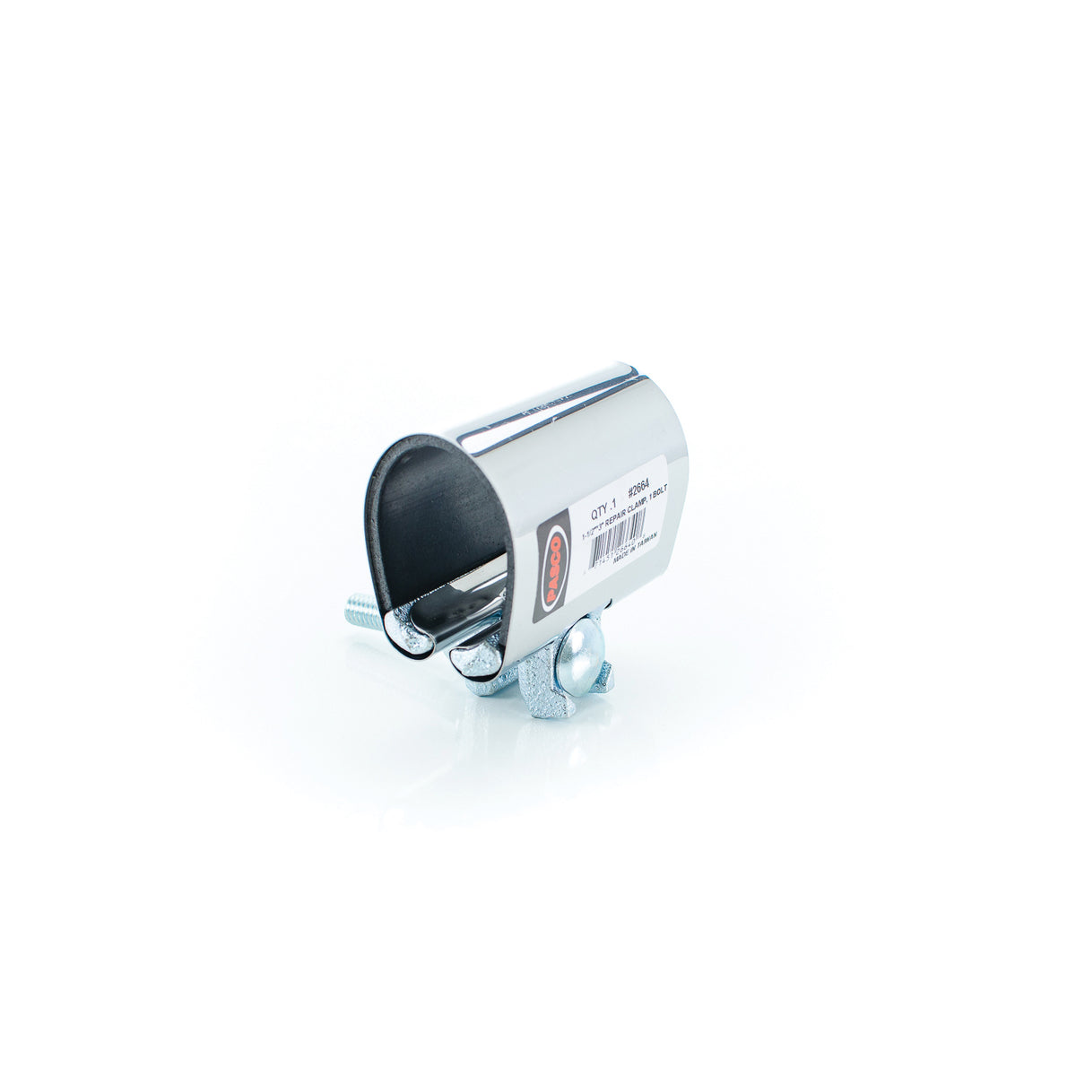 PASCO 2664 1-Bolt Repair Clamp, 1-1/2 in IPS Pipe, Stainless Steel