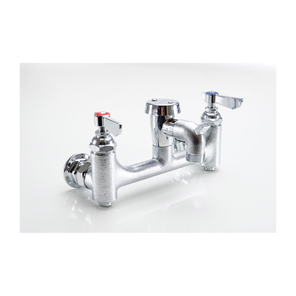PASCO 33109 Service Sink Faucet, Wall Mount, 8 in Center, Satin Chrome