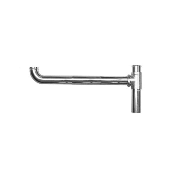 PASCO 34290 End Outlet Tubular Continuous Waste With Direct Connect Cast Tee, 1-1/2 in Nominal, 17 ga, Brass, Polished Chrome
