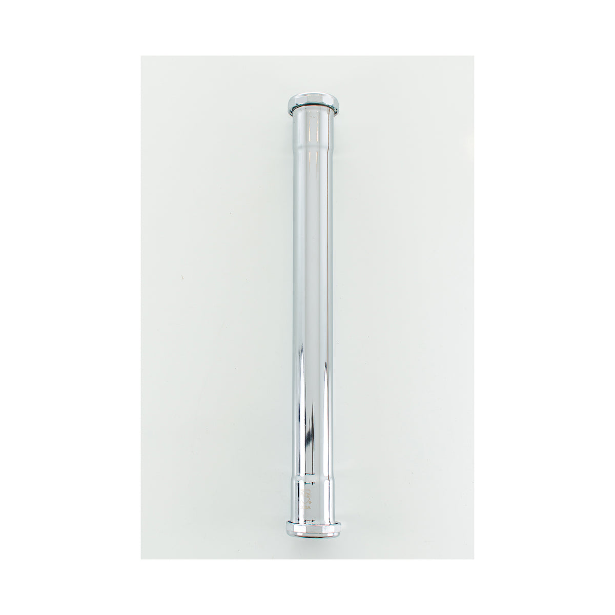 PASCO 34396 Double End Extension Tube With Chrome Plated Die Cast Nuts, 1-1/2 in OD x 16 in L, Slip Joint Connection, 20 ga Brass