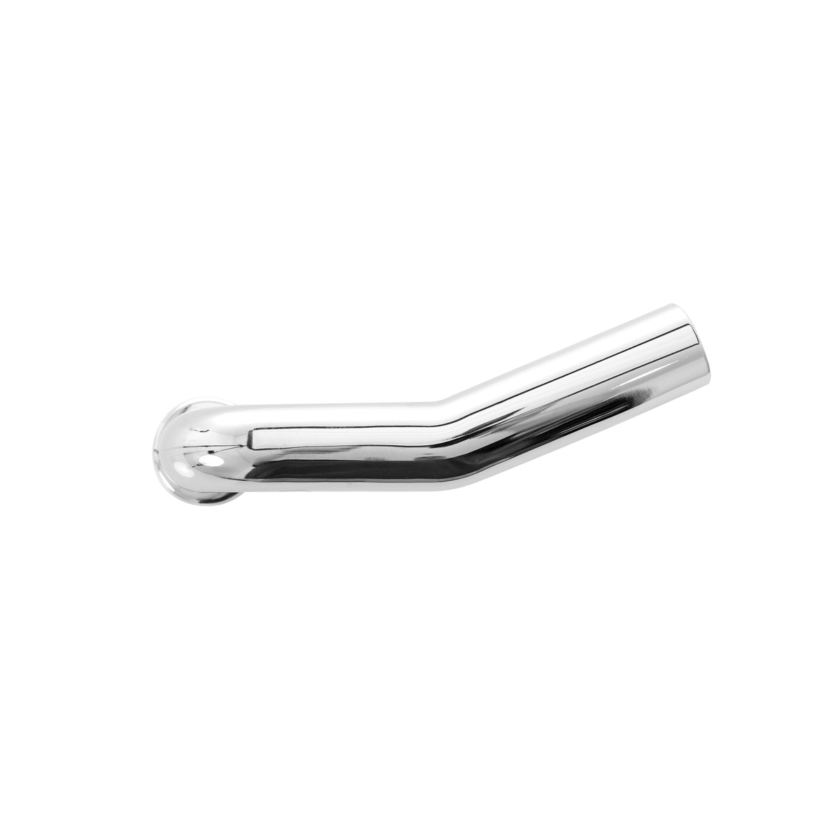 PASCO 35105 Right Short 22 deg Tubular Wall Bend Without P-Trap and Flange, 1-1/2 in Nominal, 17 ga, Brass, Polished Chrome