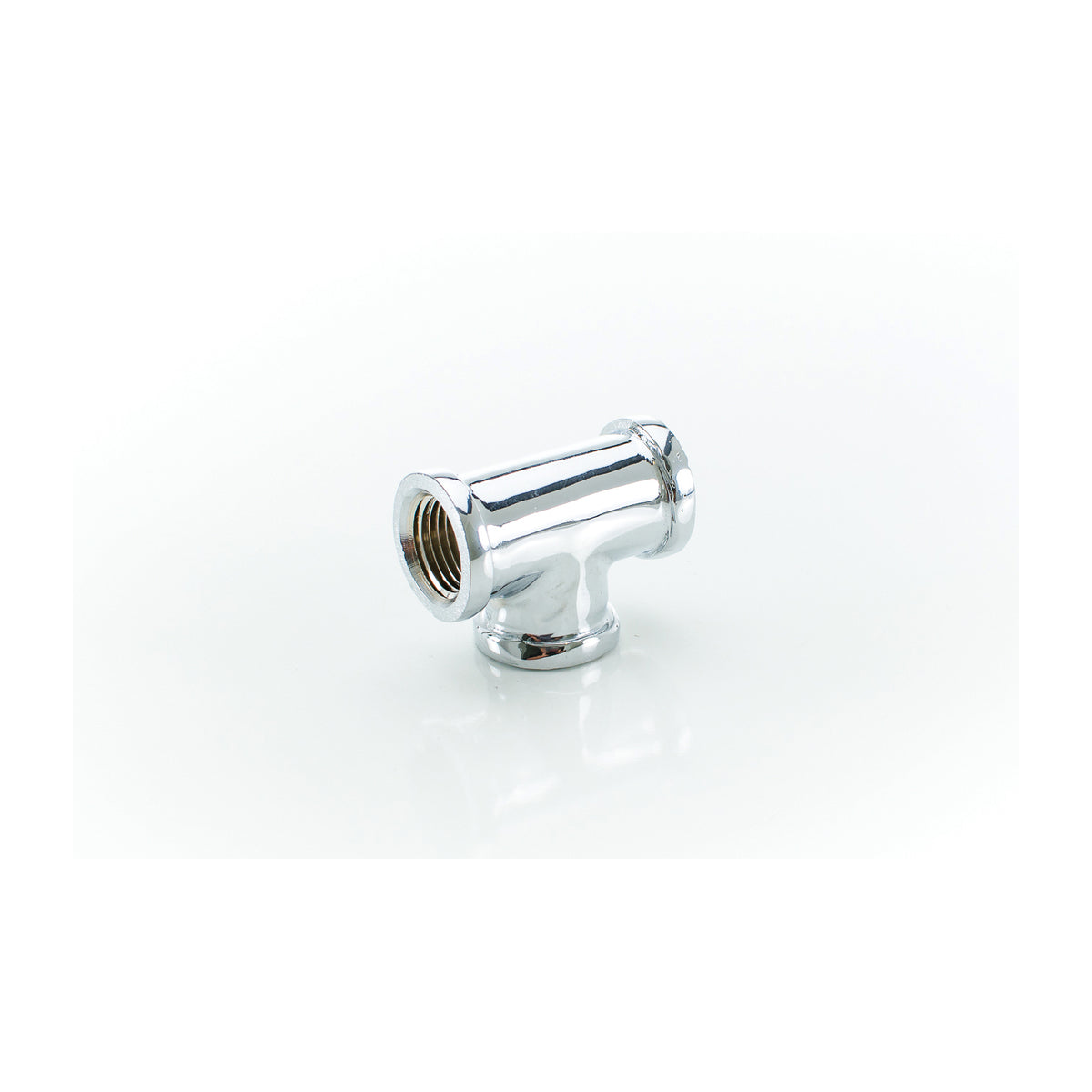 PASCO 7262-C Tee, 1/2 in Nominal, Brass, Polished Chrome