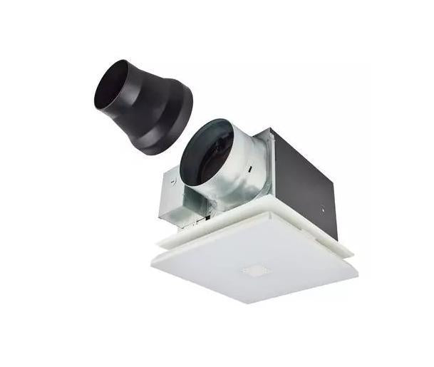 Panasonic FV-0511VKS3S WhisperGreen® Select Ventilation Fan, 30/110 cfm Flow Rate, 4, 6 in Dia Duct, 2.8/5.1/9.9 W Power Rating, 120 V, 0.37 A, Import