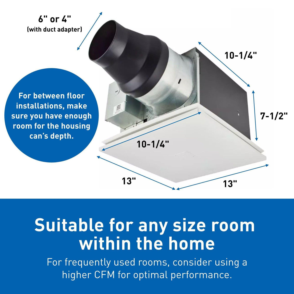 Whispergreen Select Ventilation Fan - Ceiling Mount - 0.37 A