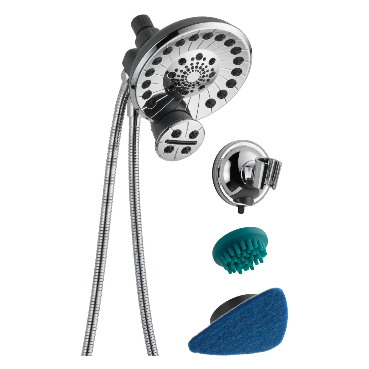 Peerless® 76455 Sidekick™ Universal Shower System, 6-7/16 in Dia, 1.75 gpm Flow Rate, 84 in L Hose, 1/2-14 NPT Connection, Polished Chrome, Import