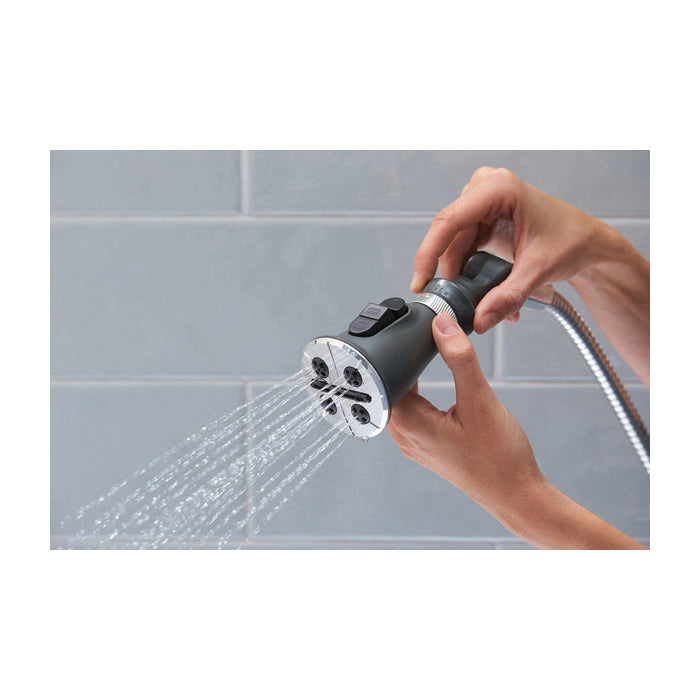 Peerless® 76465SN SideKick™ 2-in-1 Shower System, 6-7/16 and 2-5/8 in Dia Shower Head, 1.75 gpm Flow Rate, 84 in L Hose, NPT Connection, Brilliance® Brushed Nickel, Import