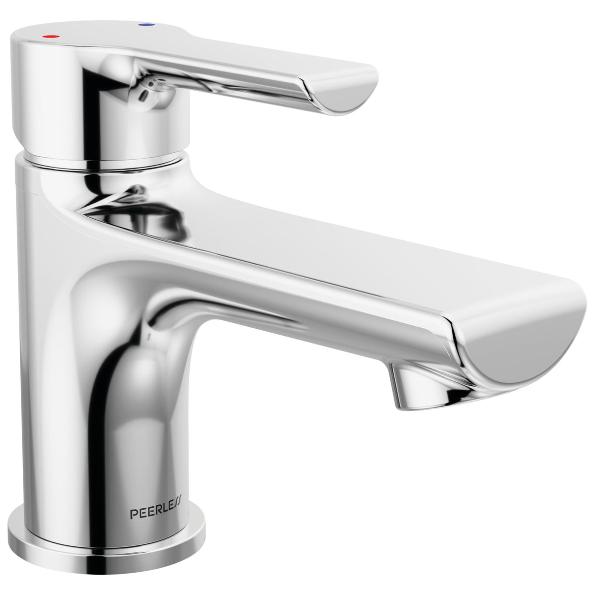 Peerless® P1512LF Flute™ Single Top Handle Lavatory, 1 gpm Flow Rate, 2.63 in H Spout, 1 Handles, Pop-Up Drain, 1 Faucet Holes, Chrome, Lavatory Function