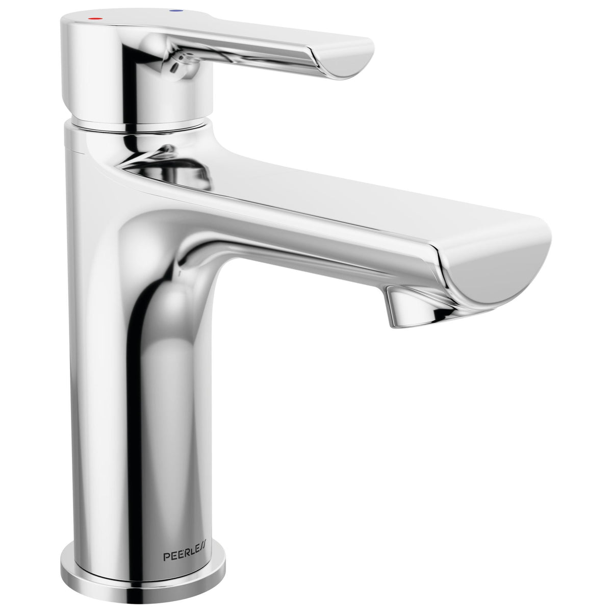 Peerless® P1513LF Flute™ Single Top Handle Lavatory, 1 gpm Flow Rate, 3.93 in H Spout, 1 Handles, Pop-Up Drain, 1 Faucet Holes, Chrome, Lavatory Function