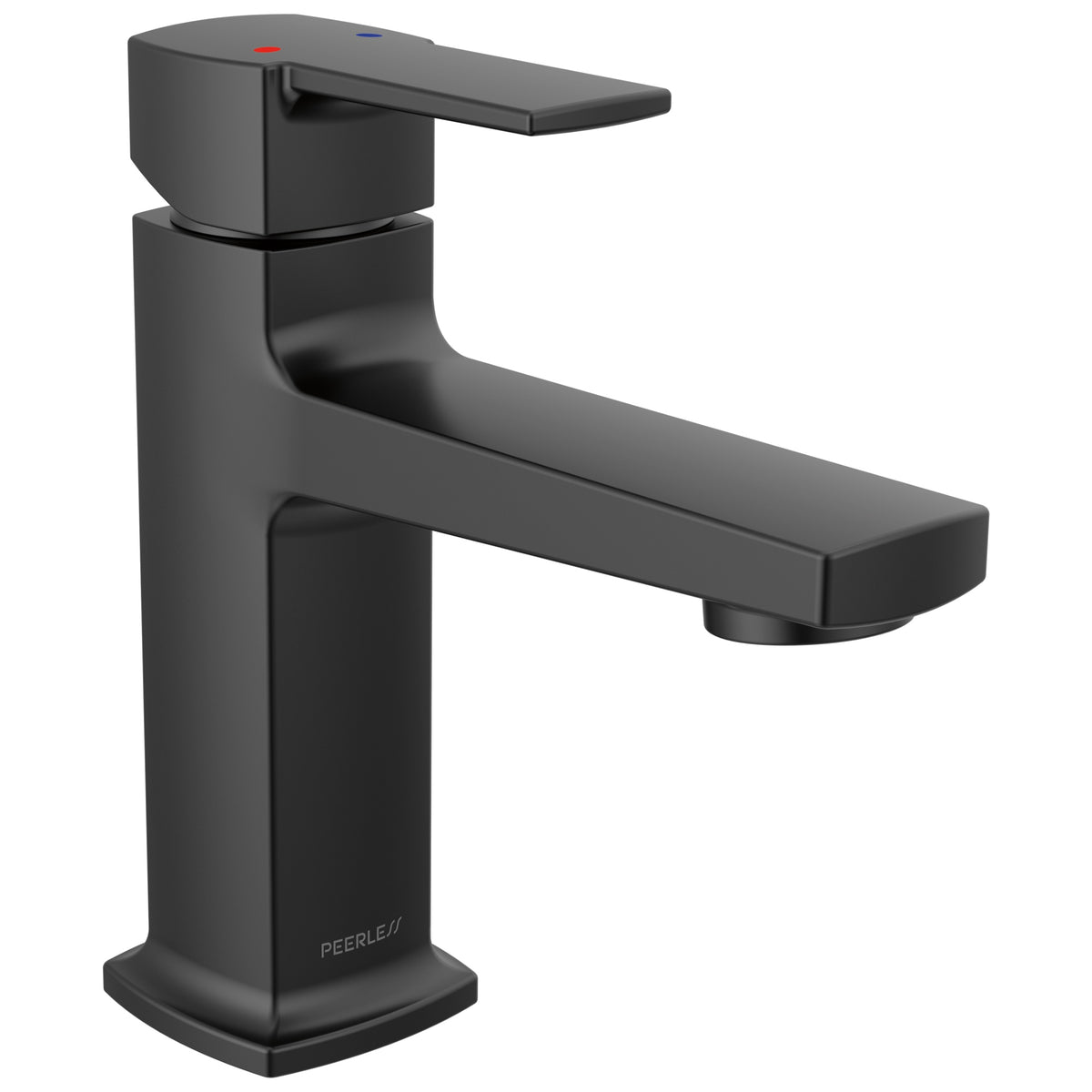 Peerless® P1571LF-BL-M Ezra™ Single-Handle Bathroom Faucet, 1 gpm Flow Rate, 6-5/16 in H Spout, 1 Handles, Pop-Up Drain, 1, 3 Faucet Holes, Matte Black, Function: Lavatory