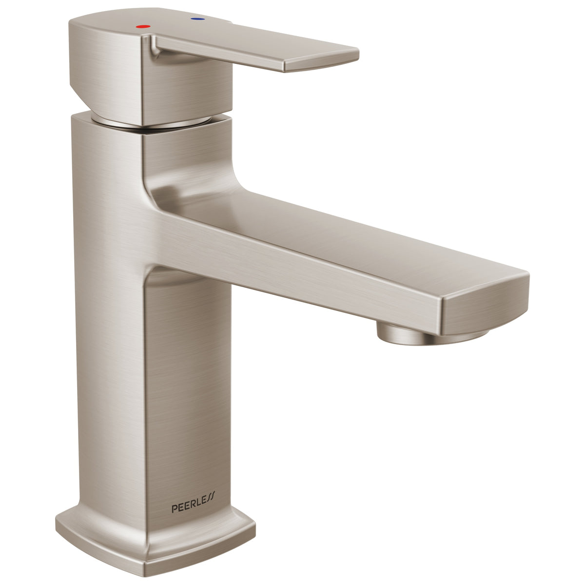Peerless® P1571LF-BN-M Ezra™ Single-Handle Bathroom Faucet, 1 gpm Flow Rate, 6-5/16 in H Spout, 1 Handles, Pop-Up Drain, 1, 3 Faucet Holes, Brushed Nickel, Function: Lavatory