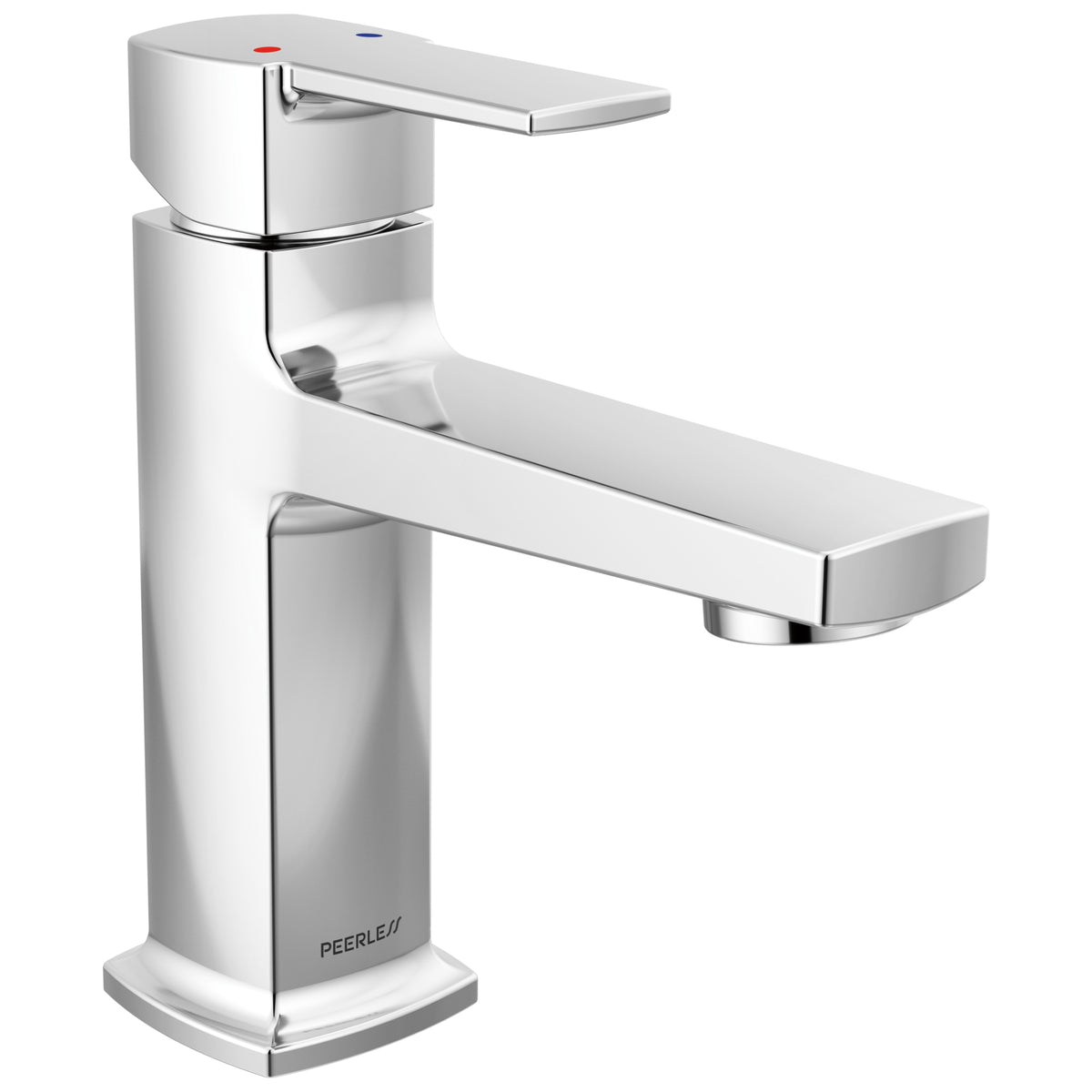 Peerless® P1571LF Ezra™ Single-Handle Bathroom Faucet, 1 gpm Flow Rate, 6-5/16 in H Spout, 1 Handles, Pop-Up Drain, 1, 3 Faucet Holes, Chrome, Function: Lavatory