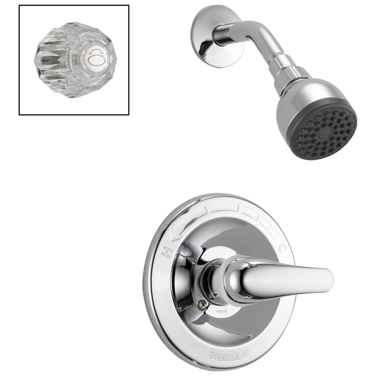 Peerless® P188710 Complete Shower Only, 2 gpm Shower, Polished Chrome