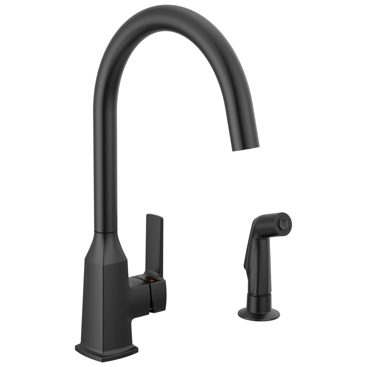 Peerless® P1971LF-BL Ezra™ High-Arc Kitchen Faucet with Spray, 1.5 gpm Flow Rate, Swivel Spout, Matte Black, 1 Handles, Import