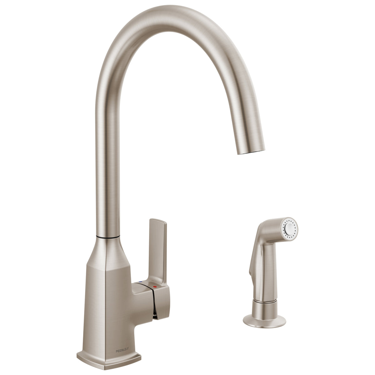 Peerless® P1971LF-SS Ezra™ High-Arc Kitchen Faucet with Spray, 1.5 gpm Flow Rate, Swivel Spout, Stainless, 1 Handles, Import