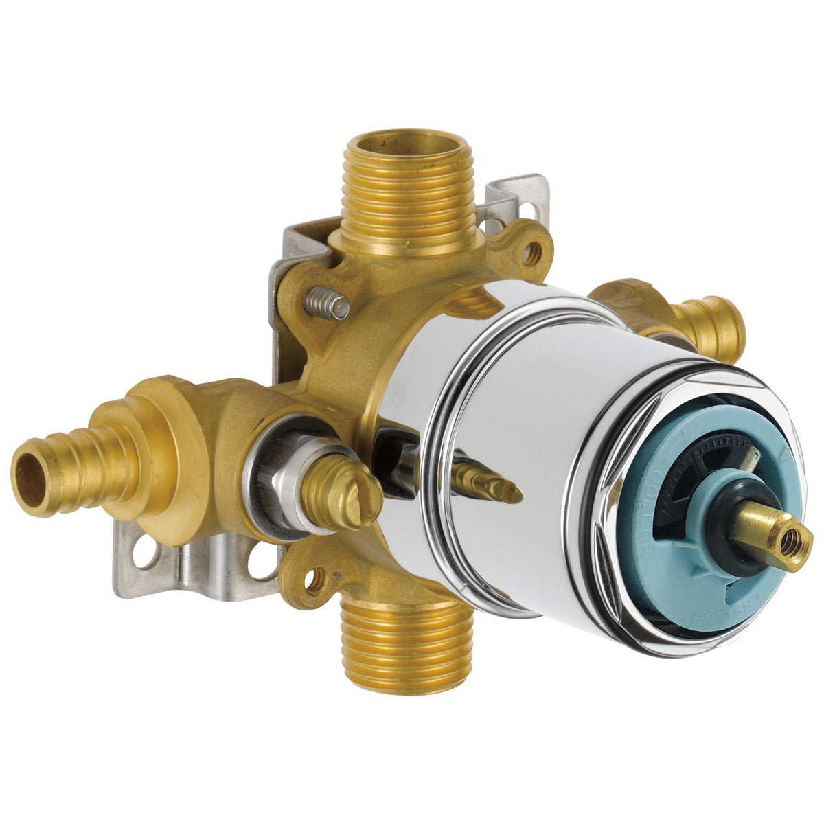 Peerless® PTR188700-PXWS Tub and Shower Valve Body, PEX (Crimp) Inlet x PEX (Crimp) Outlet, Forged Brass Body, Import