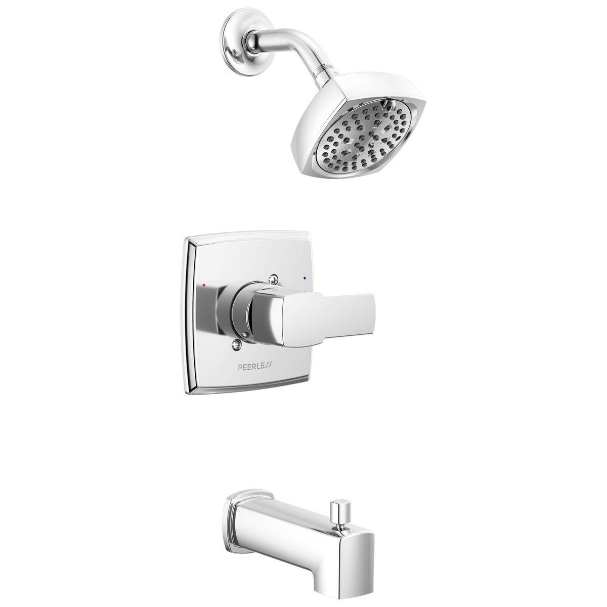 Peerless® PTT14471 Multi-Function Tub and Shower Trim Kit, 1.5 gpm Shower, Chrome