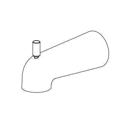 Peerless® RP82102BL Precept™ Diverter Tub Spout, For Use With Dulcet® P18437LF Tub and Shower, Matte Black, Import