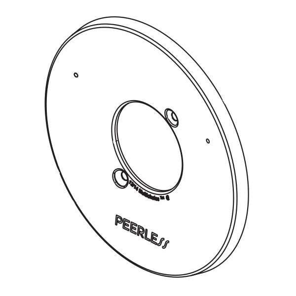 Peerless® RP82103BL Xander™ Escutcheon, For Use With Xander™ PTT14019/PTT14119/PTT14219/PTT14419 1-Handle Washerless Pressure Balanced Tub and Shower Valves, 1/2 in L x 6-3/4 in W x 6-3/4 in H, Matte Black, Domestic