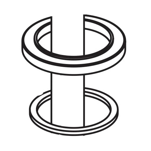 Peerless® RP82297BL Precept™ Flange and Gasket, For Use With Precept™ P191102LF 1-Handle Bathroom Faucet, 1.88 in L x 1.88 in W x 1/4 in H, Matte Black, Import