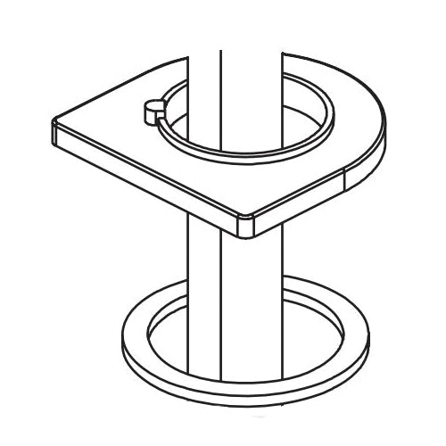 Peerless® RP93974BL Precept™ Flange and Gasket, For Use With Precept™ P1519LF and P1519LF-HA 1-Handle 1-Hole Bathroom Faucet, 2 in L x 2 in W x 0.31 in H, Matte Black, Import