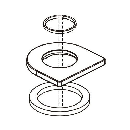 Precept - Flange and Gasket - 1.88" L x 1.88" W x 0.31" H