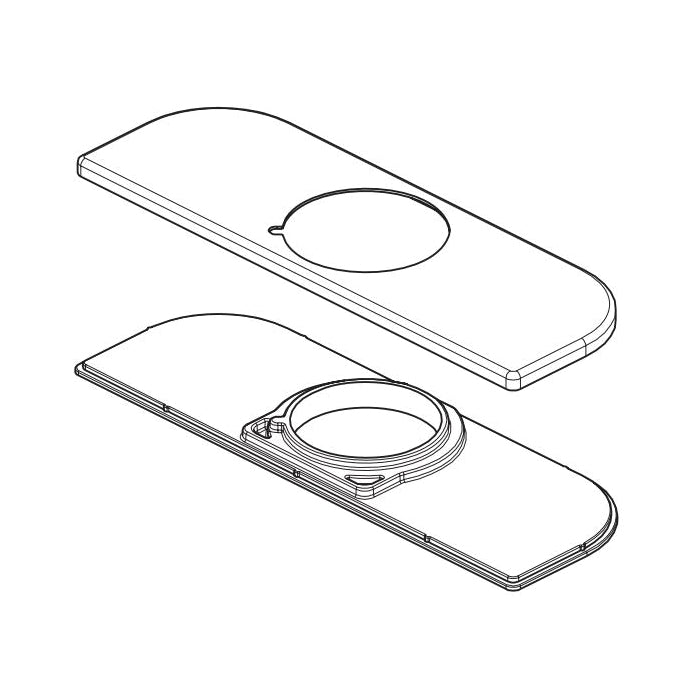 Peerless® RP93987BL Precept™ Escutcheon and Baseplate, For Use With Precept™ P3519LF 2-Handle Widespread Bathroom Faucet, 2 in L x 6 in W x 0.31 in H, Matte Black, Import