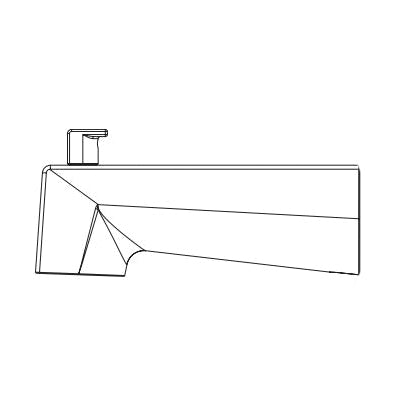 Peerless® RP93996BL Xander™ Tub Spout, For Use With Parkwood™ PTT14419 Tub and Shower Faucet Trim, Matte Black, Import