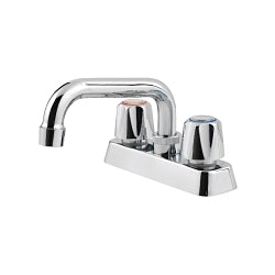 Pfister® 171-1000 Professional Grade Laundry/Utility Kitchen Faucet, Pfirst Series™, 2.2 gpm Flow Rate, 4 in Center, Polished Chrome, NPSH Spout Hose, 2 Handles