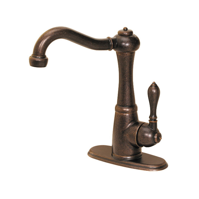 Pfister® GT72-M1UU Bar and Prep Faucet, Marielle™, Rustic Bronze, 1 Handles, 4 in Center, 1.8 gpm