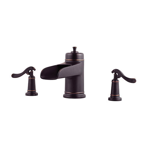 Pfister® Professional Grade Roman Tub Trim, Ashfield™, 15 to 18 gpm Flow Rate, 8 to 15 in Center, 2 Handles, Function: Traditional