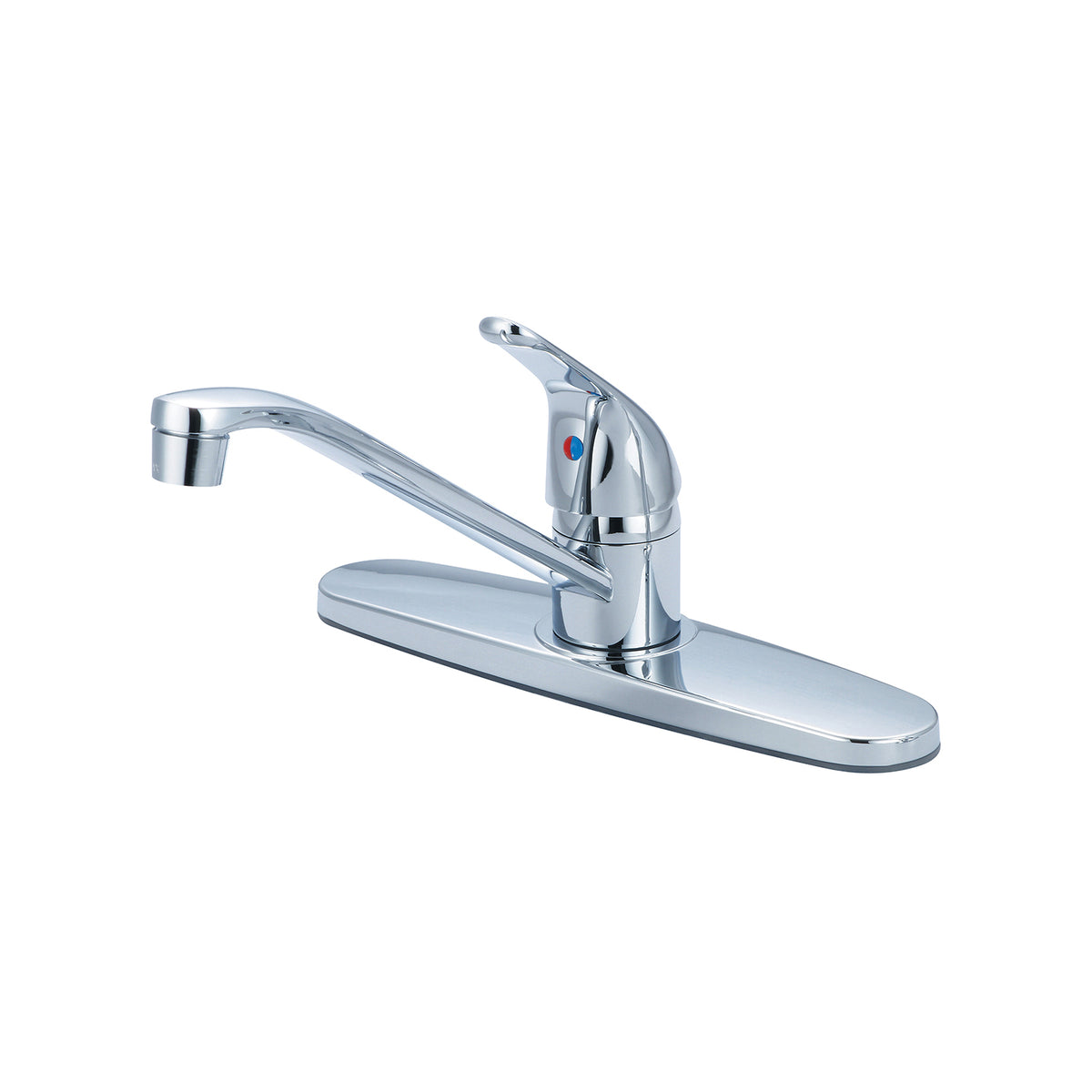 OLYMPIA K-4160 Elite Kitchen Faucet, 1.5 gpm Flow Rate, 8 in Center, 360 deg Swivel Spout, Polished Chrome, 1 Handles, Import