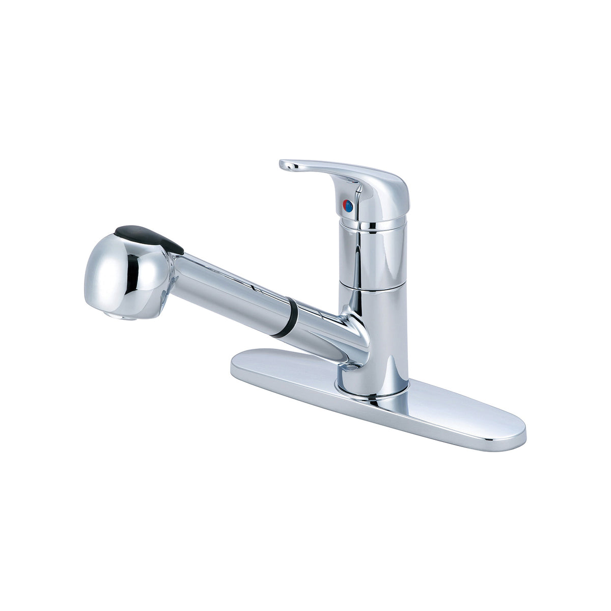 OLYMPIA K-5030 Kitchen Faucet, Elite, 1.8 gpm Flow Rate, 180 deg Swivel Spout, Polished Chrome, 1 Handles, 1/3 Faucet Holes