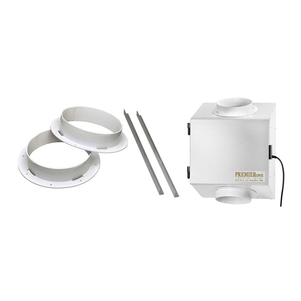 PREMIERONE™ CMK500 Collar Mount Adapter Kit, For Use With HP500 Whole House True HEPA Air Cleaner, Domestic