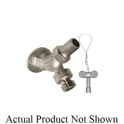 Prier® C-255CP.50 Heavy Pattern Angle Sill Faucet Only With P-002 Integral Anti-Siphon Vacuum Breaker and Backflow Preventer, 1/2 in Nominal, FNPT End Style, Cast Brass Body, Handwheel/Loose Key Actuator, Domestic