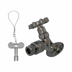 Prier® C-355CP.75 Anti-Siphon Angle Sill Faucet With Integral P-002 Vacuum Breaker, 3/4 in Nominal, FNPT End Style, Cast Brass Body, Loose Key Actuator, Domestic