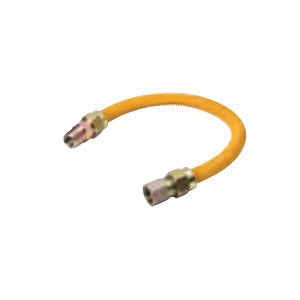 B&K® G012YE101112 ProLine™ Gas Appliance Connector, 1/2 in Nominal, MNPT x FNPT End Style, 12 in L