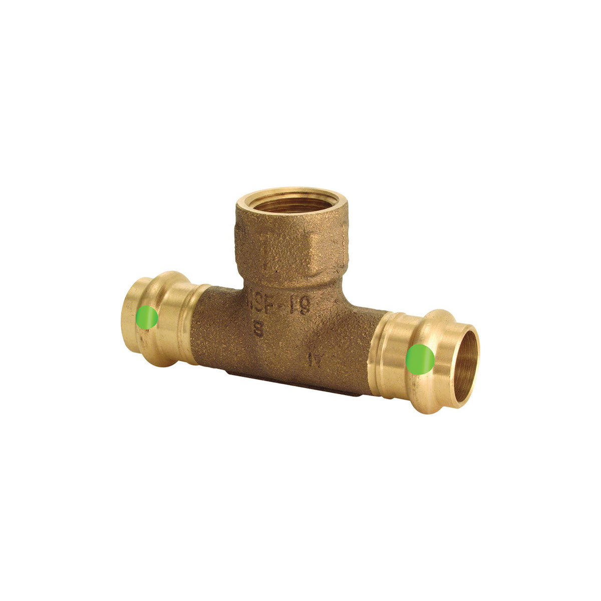 Pipe Tee - Bronze - Press x Press x FNPT