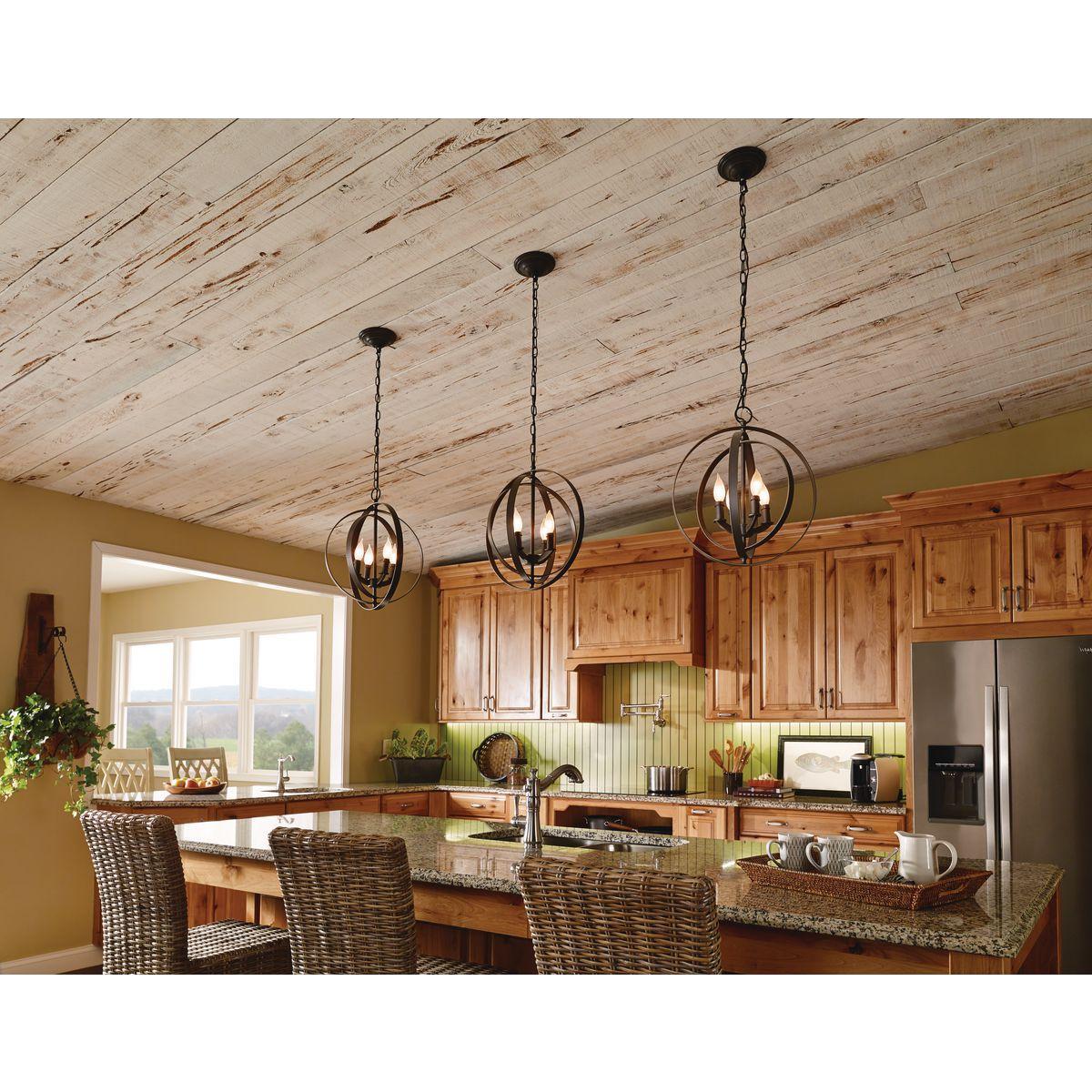 Progress Lighting® P3791-20 Equinox Classic/Farmhouse/Traditional/Coastal/Transitional Pendant Fixture, (8) Lamp, 120 VAC, Antique Bronze/Painted Housing