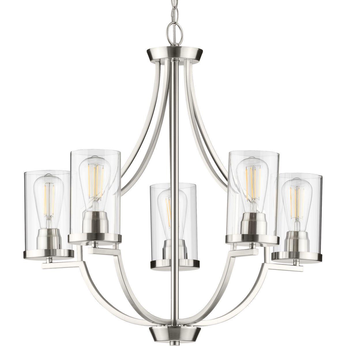 Progress Lighting® P500209-009 Lassiter Foyer, (3) Incandescent Lamp, 120 V, Brushed Nickel Housing