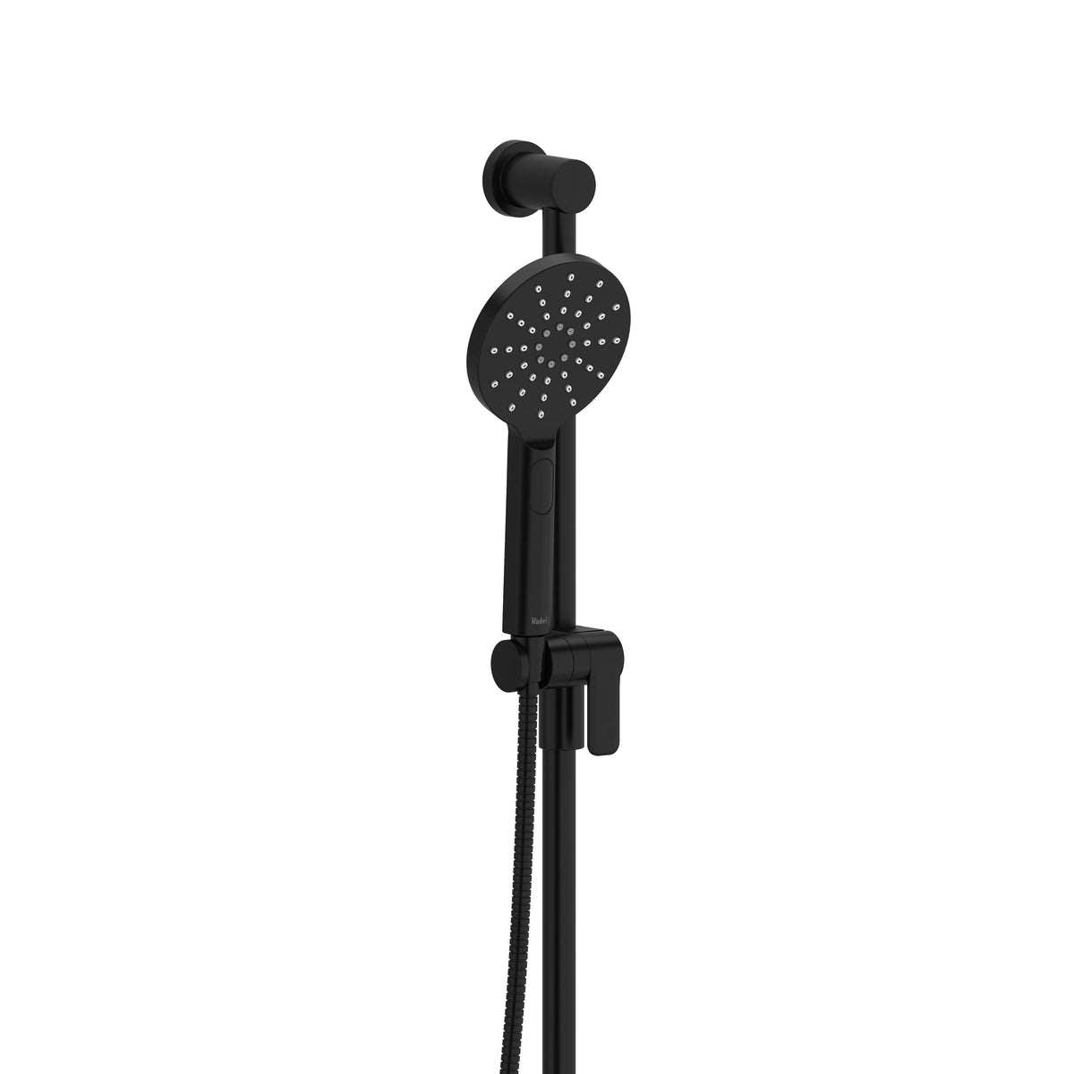 RIOBEL 4664BK Riobel Cross Collection Handshower Hand Set Single-Function, 2-Function Shower Head, Swivel Connection, Black, Import