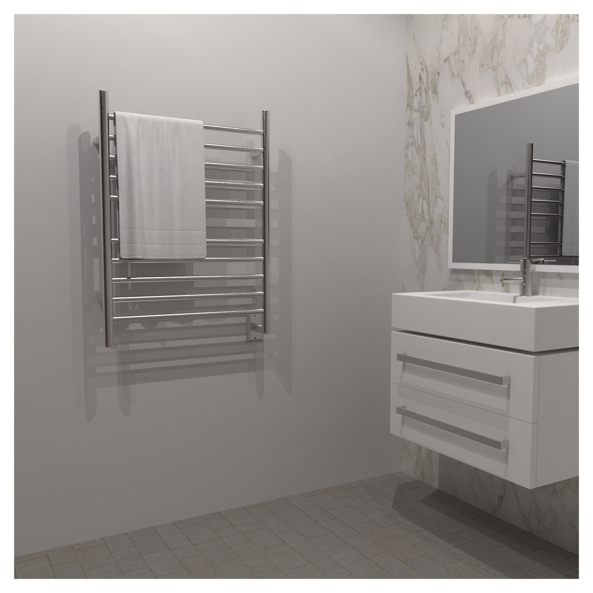 Radiant - Straight Towel Warmer - 33-1/2" - Wall Mount