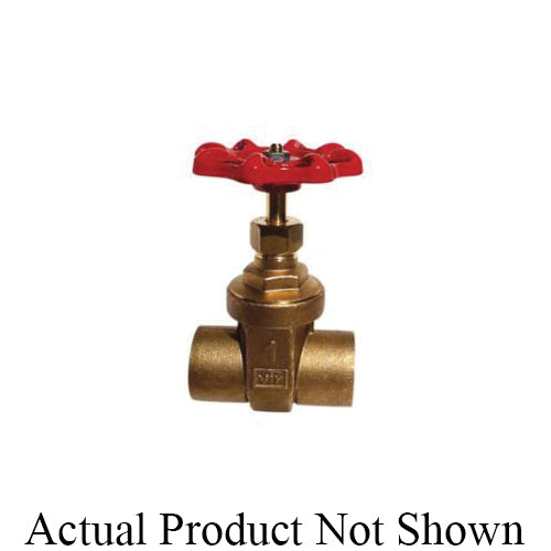 RWV® 207AB 1-1/4 Gate Valve, 1-1/4 in Nominal, Solder End Style, Brass Body, Handwheel Actuator