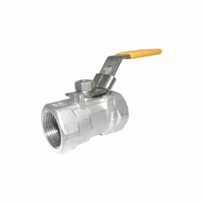 RWV® 4550 2 1-Piece Ball Valve With Handle, 2 in Nominal, Thread End Style, 316 Stainless Steel Body, Reduced Port, PTFE Softgoods